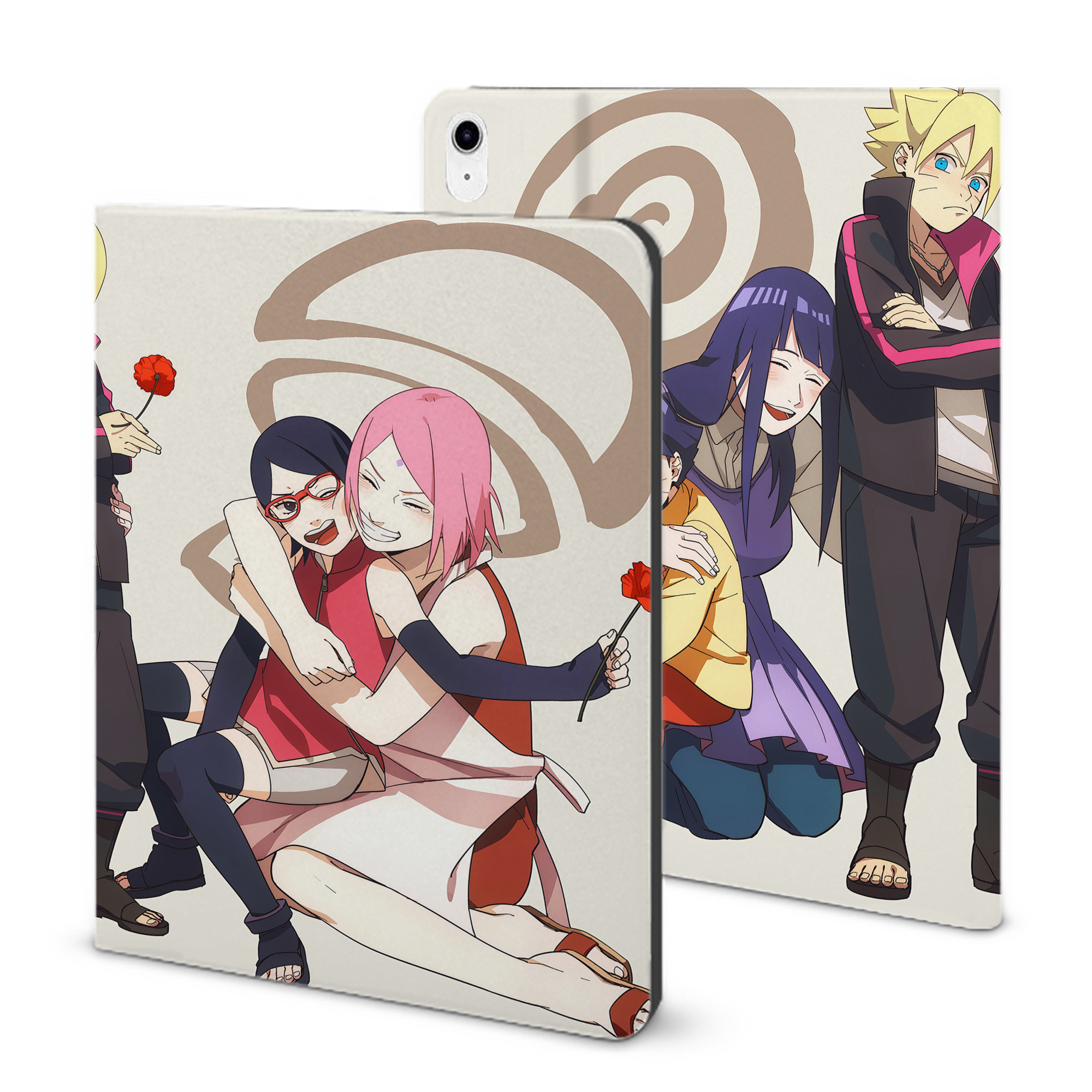 （画像用） NARUTO -ナルト- NARUTO -ナルト- 疾風伝 IPad ケース ブック型 PUレザー TPU 耐衝撃 軽量 薄型 ペン収納なし 全面保護 IPad 各モデル対応